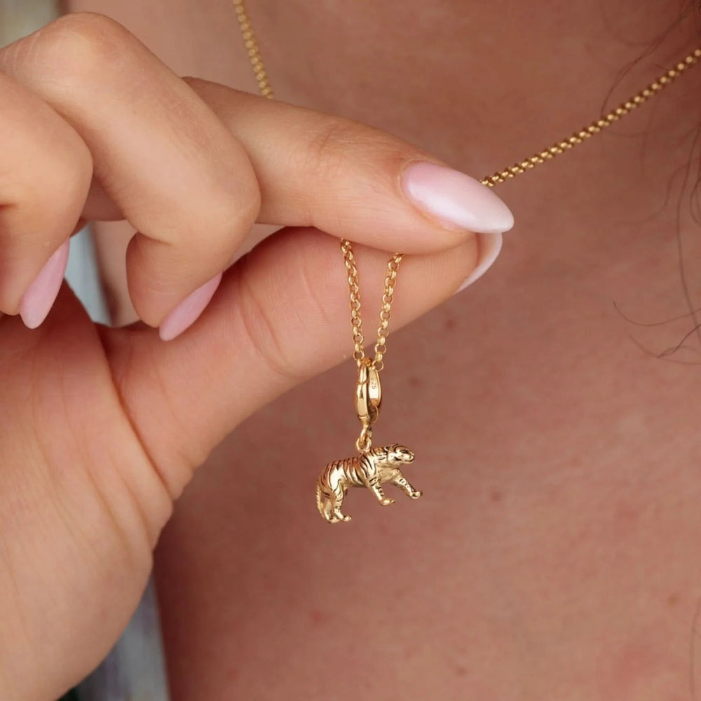 Gold Plated Tiger Charm CGTI