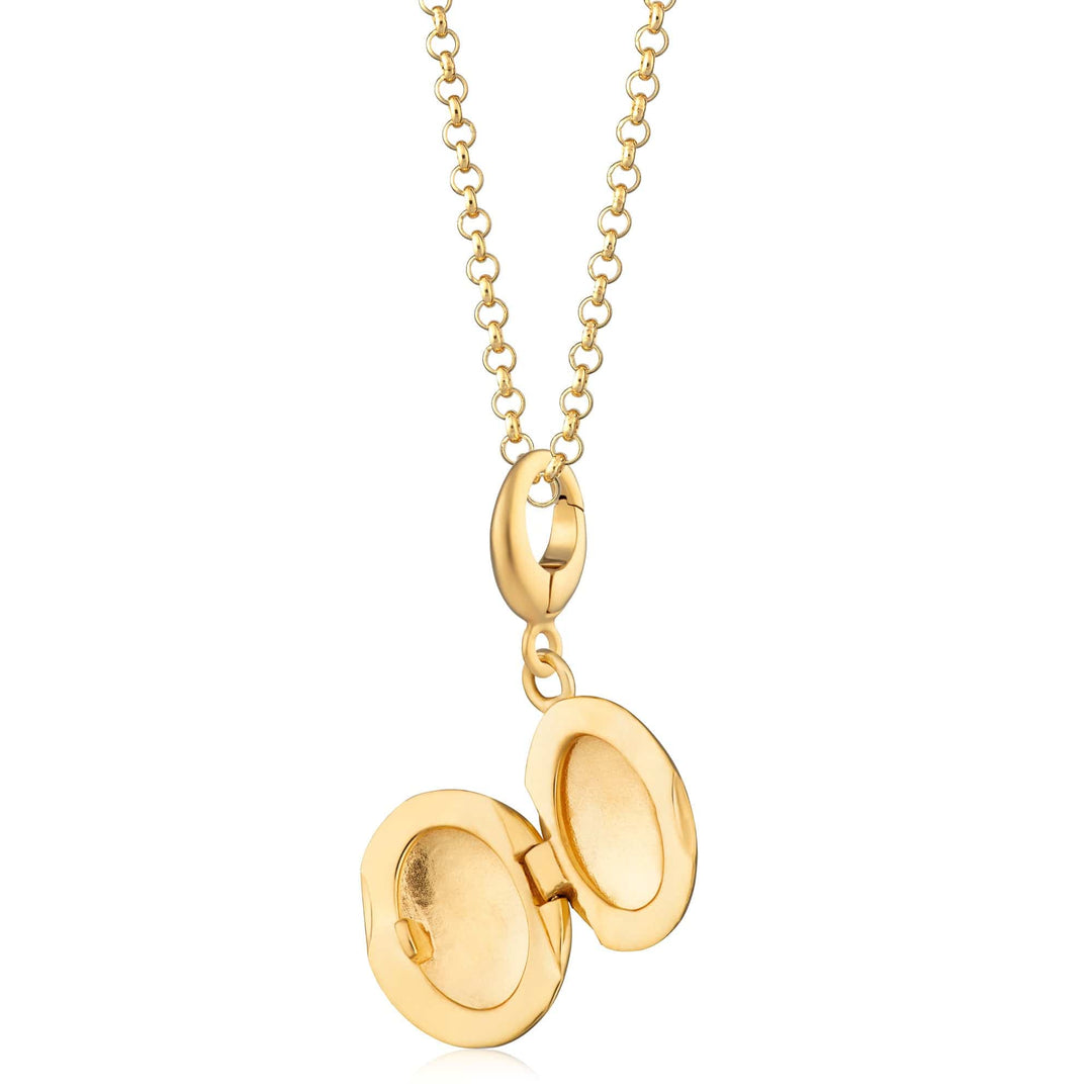 Gold Plated Tiny Celestial Locket Necklace LNGTC-1