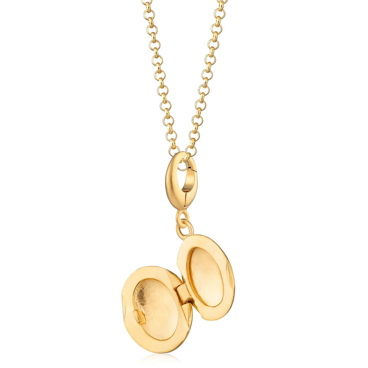 Gold Plated Tiny Celestial Locket Necklace LNGTC-1