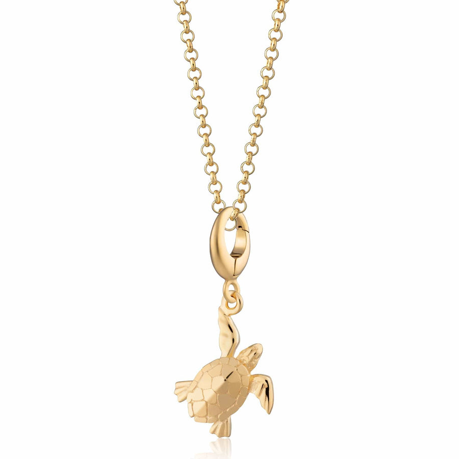 Gold Plated Turtle Necklace CNGTU-1