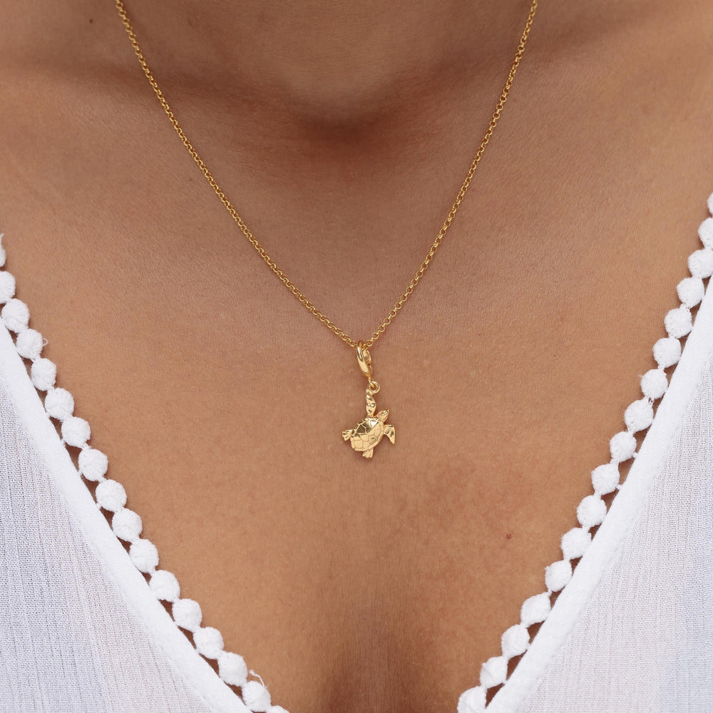 Gold Plated Turtle Necklace CNGTU-1