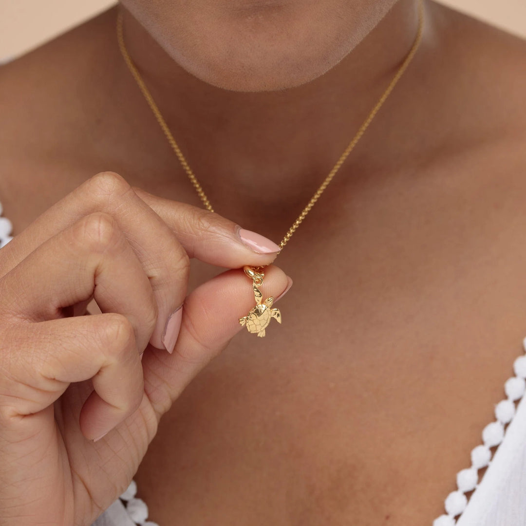 Gold Plated Turtle Necklace CNGTU-1
