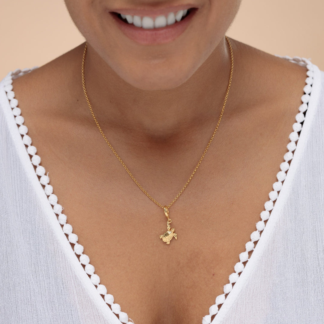 Gold Plated Turtle Necklace CNGTU-1