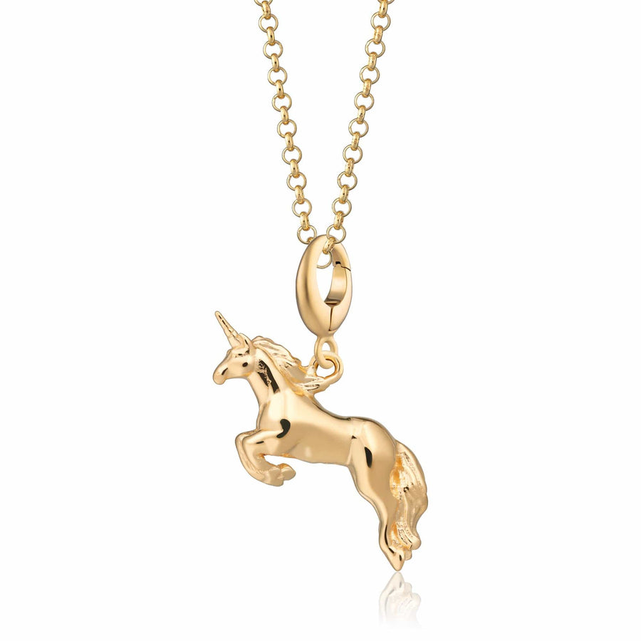 Gold Plated Unicorn Necklace CNGUNI-1