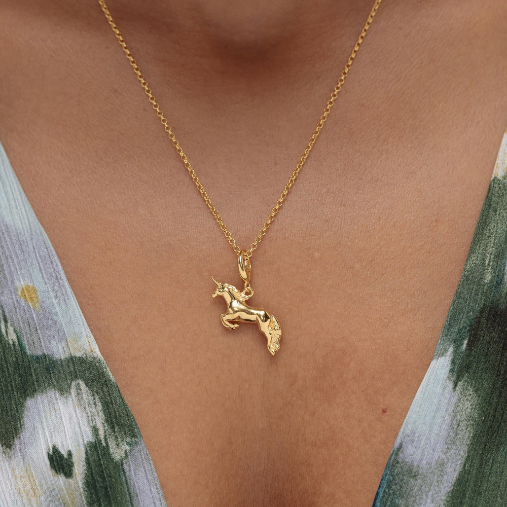 Gold Plated Unicorn Necklace CNGUNI-1