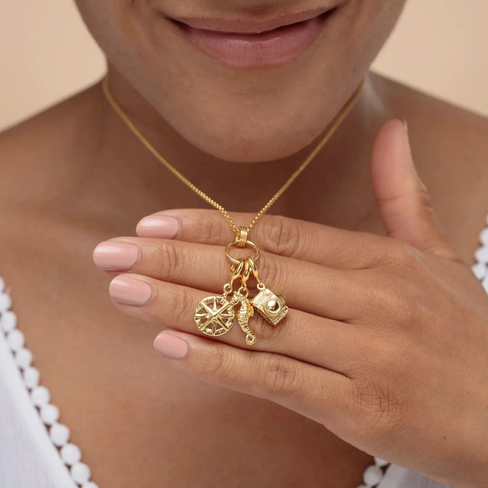 Gold Plated Vintage Camera Charm CGVC-1