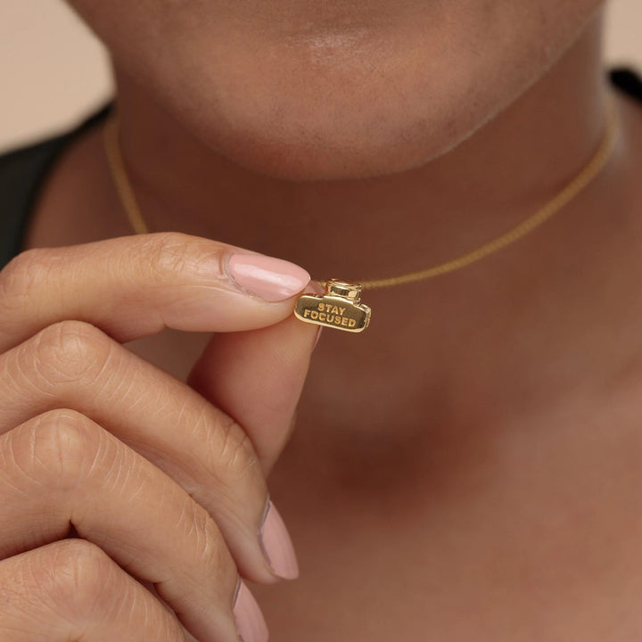 Gold Plated Vintage Camera Necklace CNGVC-1
