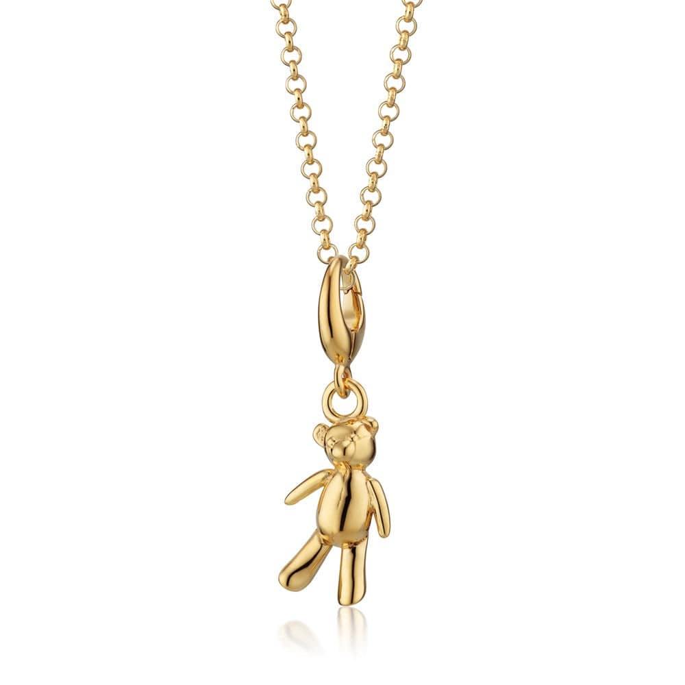 Gold Plated Vintage Teddy Bear Necklace CNGVT-1