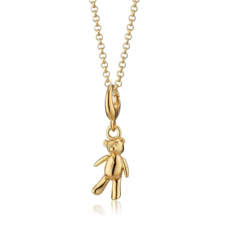 Gold Plated Vintage Teddy Bear Necklace CNGVT-1