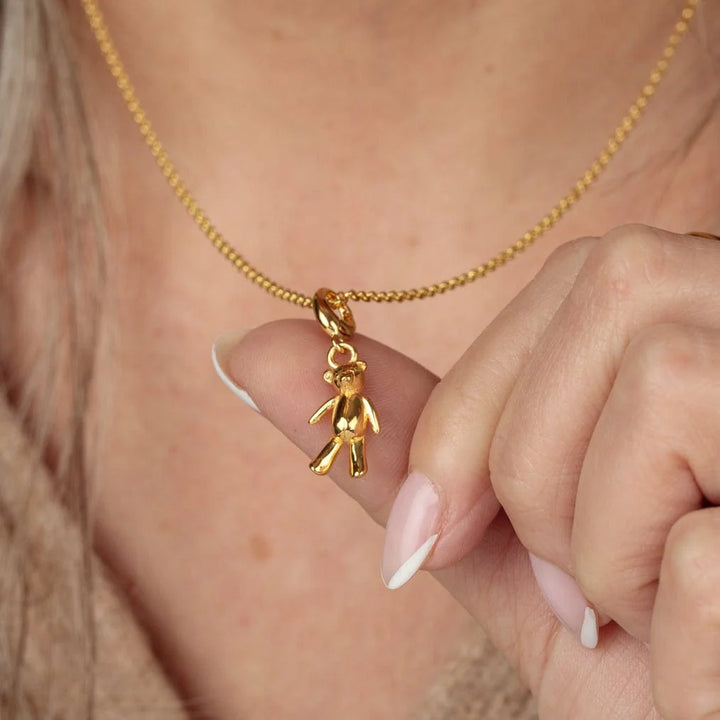 Gold Plated Vintage Teddy Bear Necklace CNGVT-1