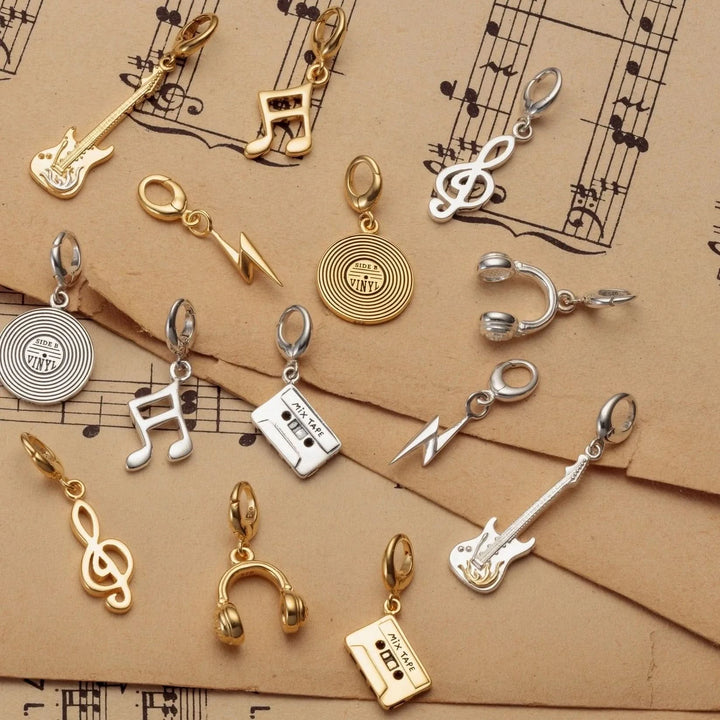Gold Plated Vinyl Record Charm CGVY