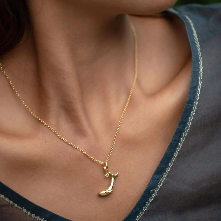 Gold Plated Whale Charm CGWHA