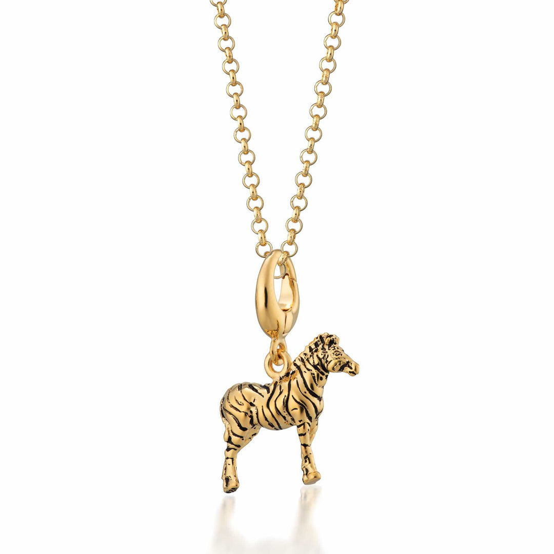 Gold Plated Zebra Necklace CNGZB-1