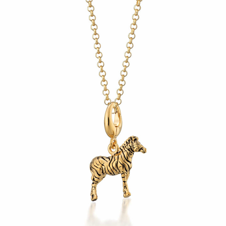 Gold Plated Zebra Necklace CNGZB-1
