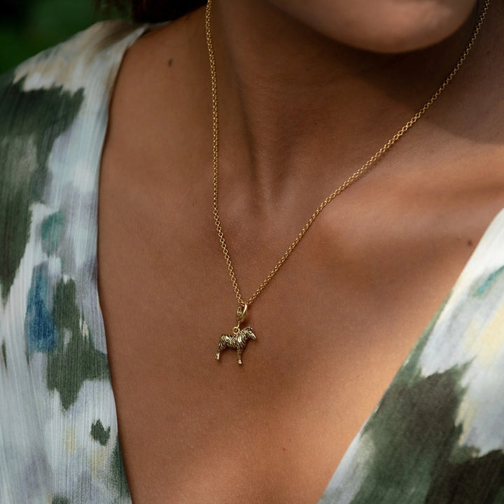 Gold Plated Zebra Necklace CNGZB-1