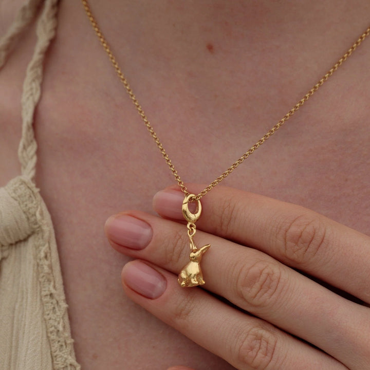 Gold Plated Bunny Necklace CNGBU-1