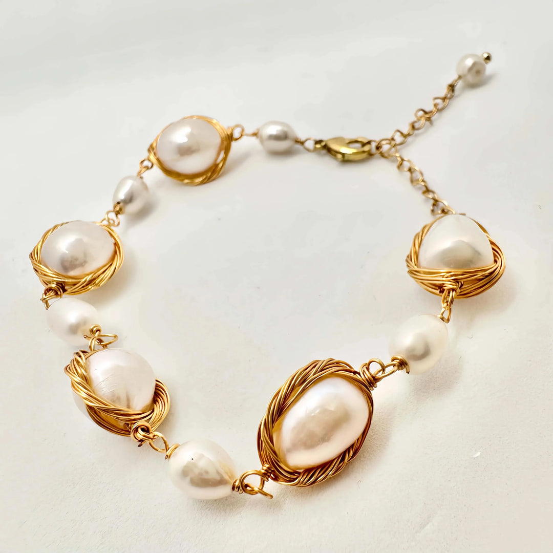 Baroque Pearl Necklace Jewelry Set