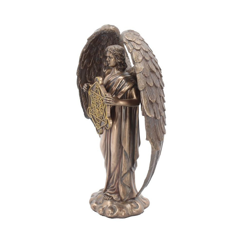 Bronzed Flower Of Life Metatron Archangel Figure  26cm H0433B4