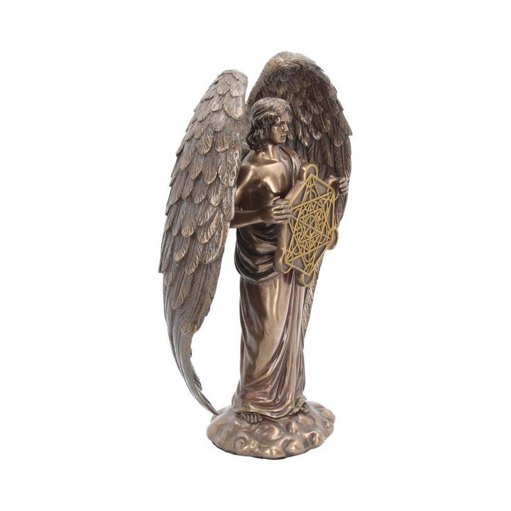 Bronzed Flower Of Life Metatron Archangel Figure  26cm H0433B4