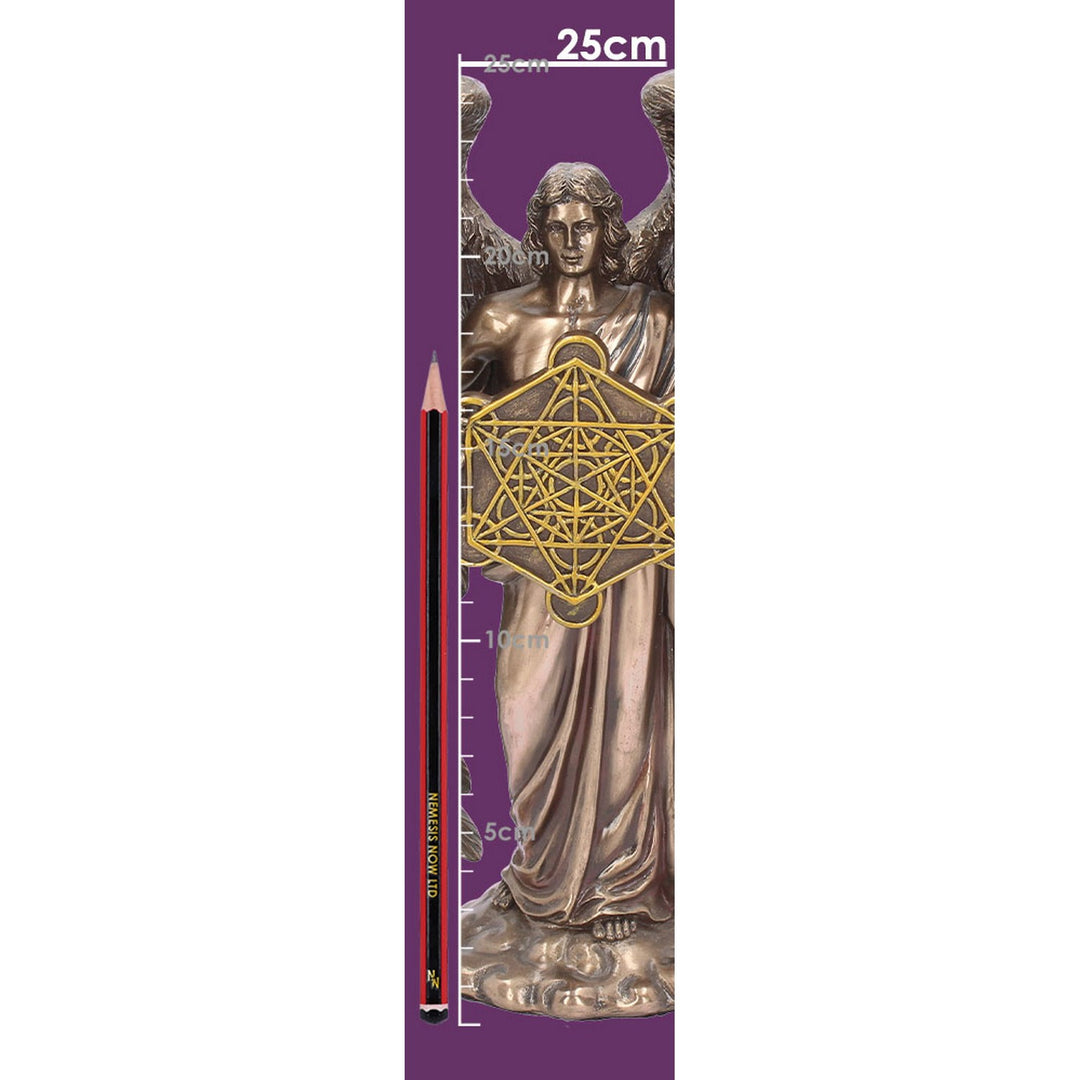 Bronzed Flower Of Life Metatron Archangel Figure  26cm H0433B4