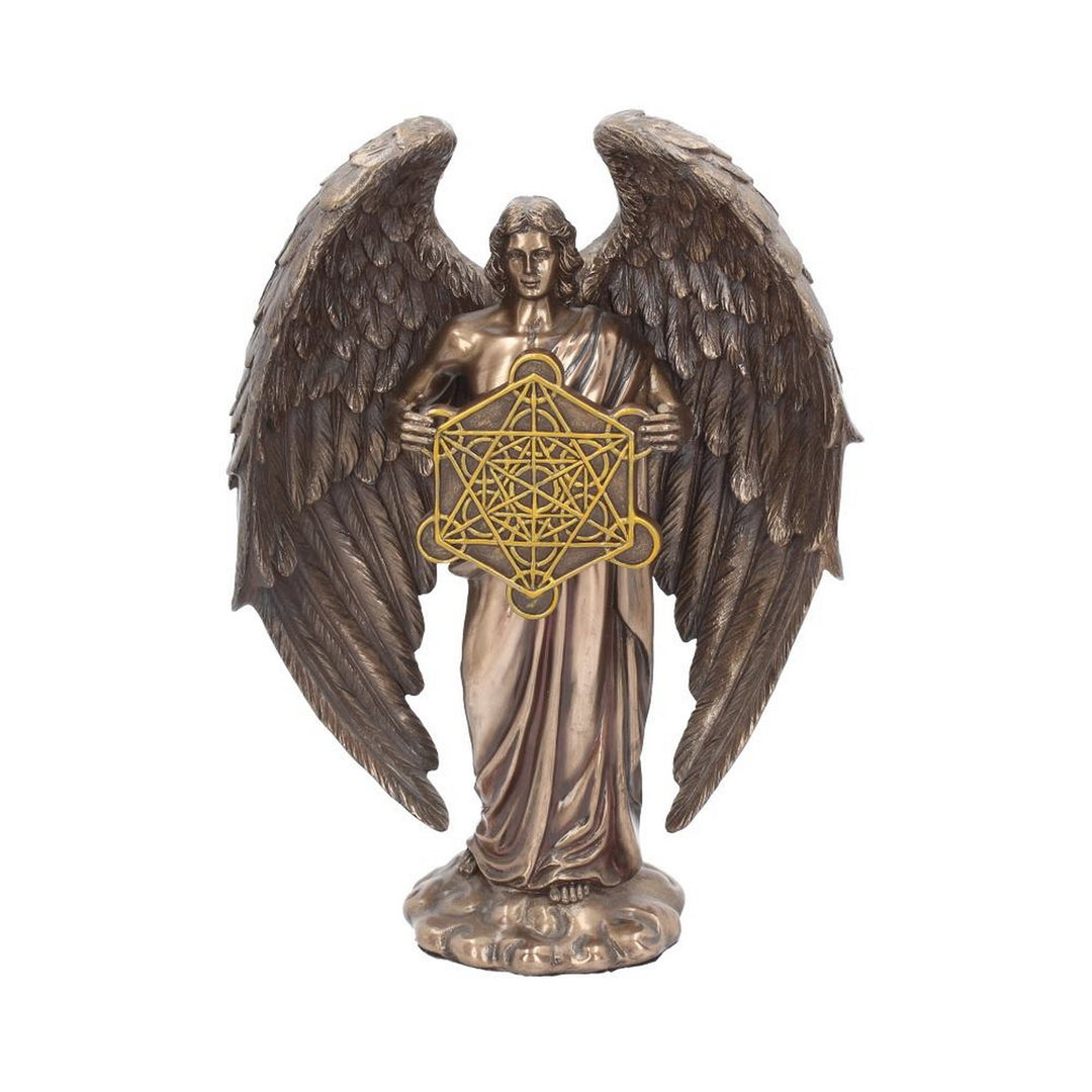 Bronzed Flower Of Life Metatron Archangel Figure  26cm H0433B4