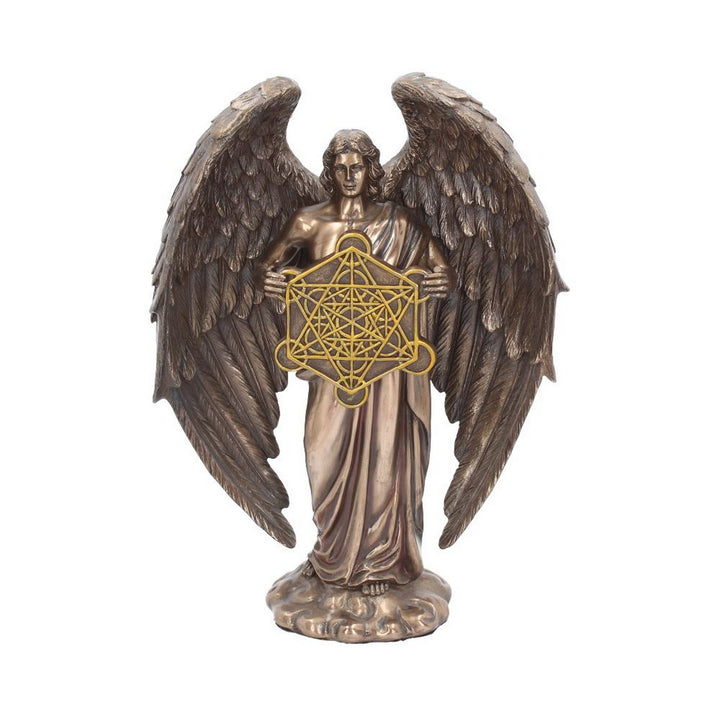 Bronzed Flower Of Life Metatron Archangel Figure  26cm H0433B4