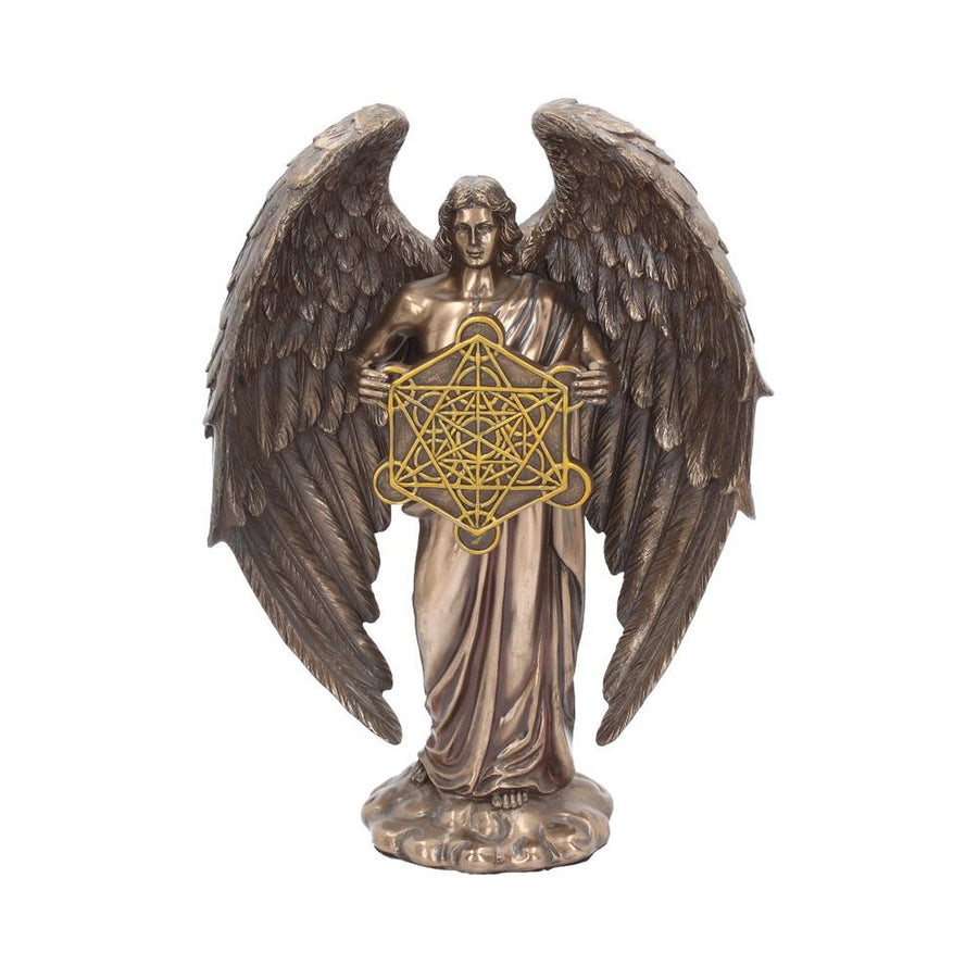 Bronzed Flower Of Life Metatron Archangel Figure  26cm H0433B4