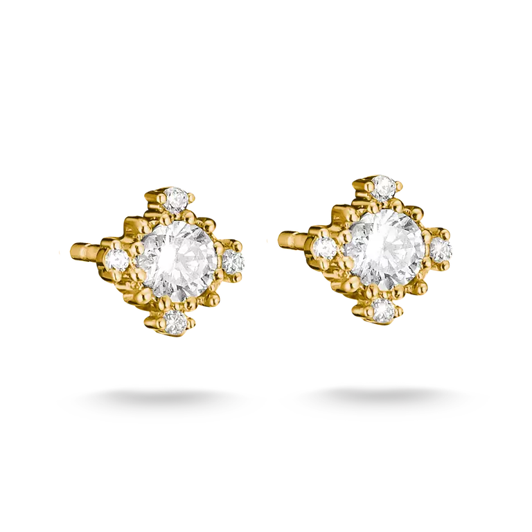Thomas Sabo 18k Gold Plated Classic Zirconia Earstuds H2311-M01-14