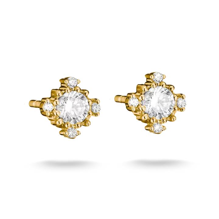 Thomas Sabo 18k Gold Plated Classic Zirconia Earstuds H2311-M01-14