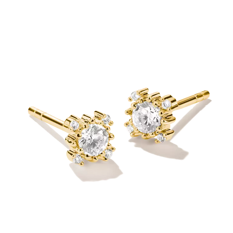 Thomas Sabo 18k Gold Plated Classic Zirconia Earstuds H2311-M01-14