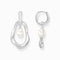 Natural Beauty Sterling Silver Freshwater Pearl Hoop Earrings H2321-082-14