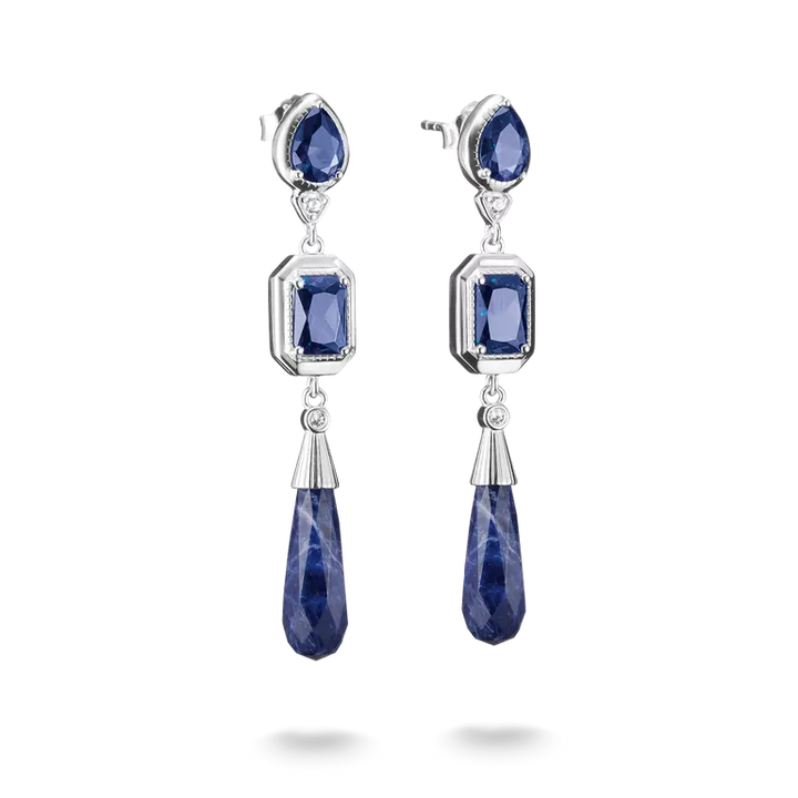 Thomas Sabo Elyndra Sterling Silver Nanocrystal Zirconia Earrings H2332-166-1