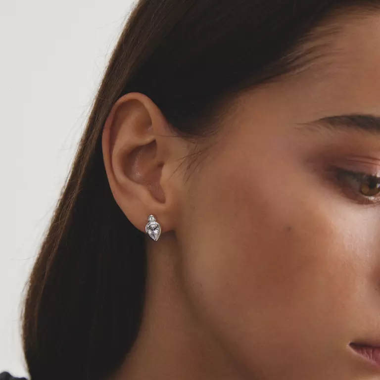 Thomas Sabo Elyndra Sterling Silver Zirconia Teardrop Ear Studs H2333-051-14