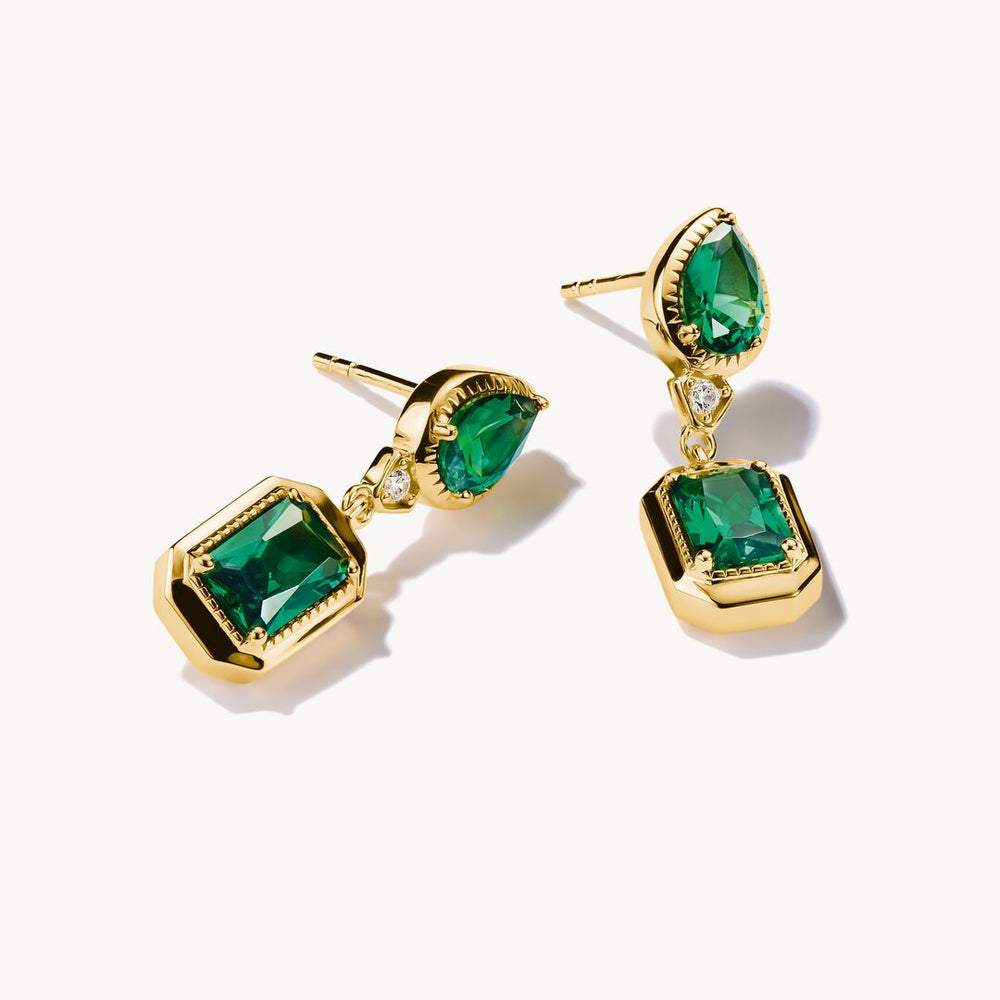 Thomas Sabo Elyndra Silver 18 Carat Gold Plated Glass Ceramic yellow gold Earring H2334-971-6