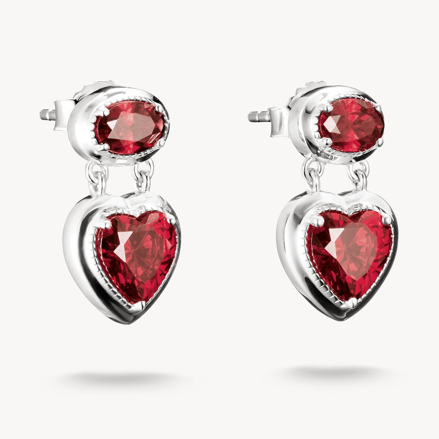 Thomas Sabo Elyndra Sterling Silver Garnet Cubic Zirconia Red Earring H2340-051-10
