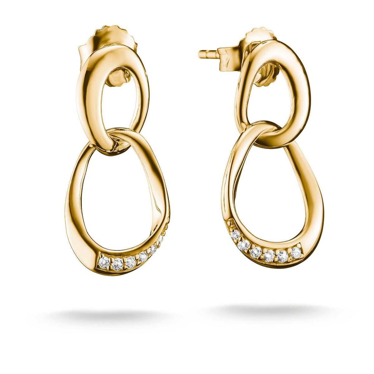 Thomas Sabo 18k Gold Plated Together Earring H2350-M01-14