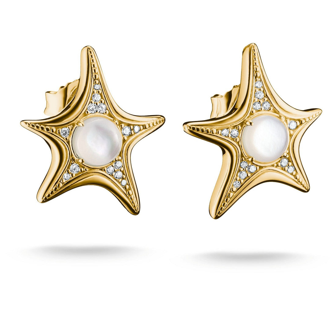 Thomas Sabo 18k Gold Plated Fluid Elegance Earstuds H2351-M01-14