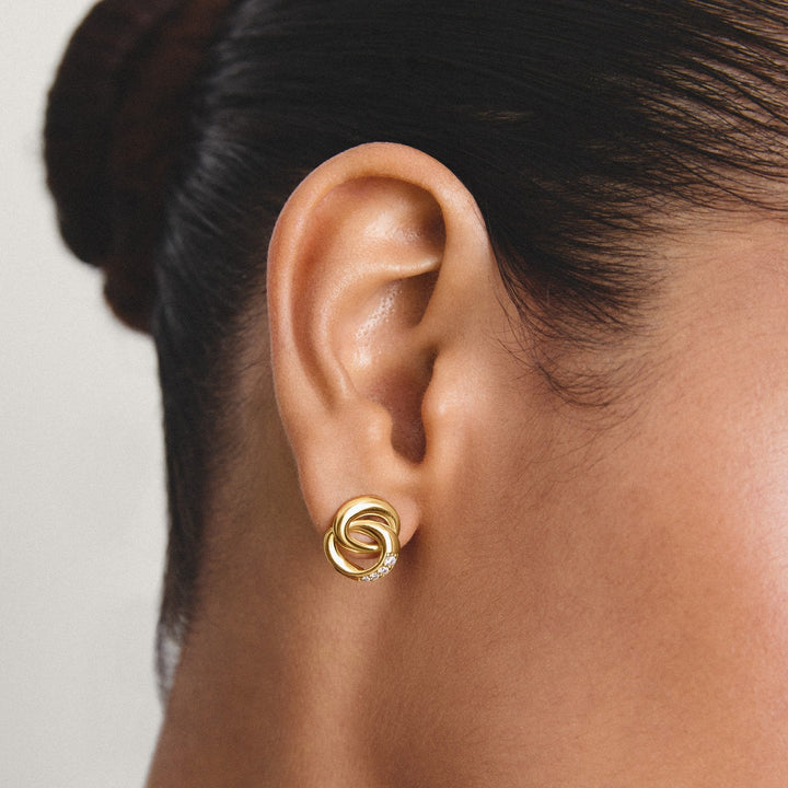 Thomas Sabo 18k Gold Plated Together Earstuds H2352-M01-14