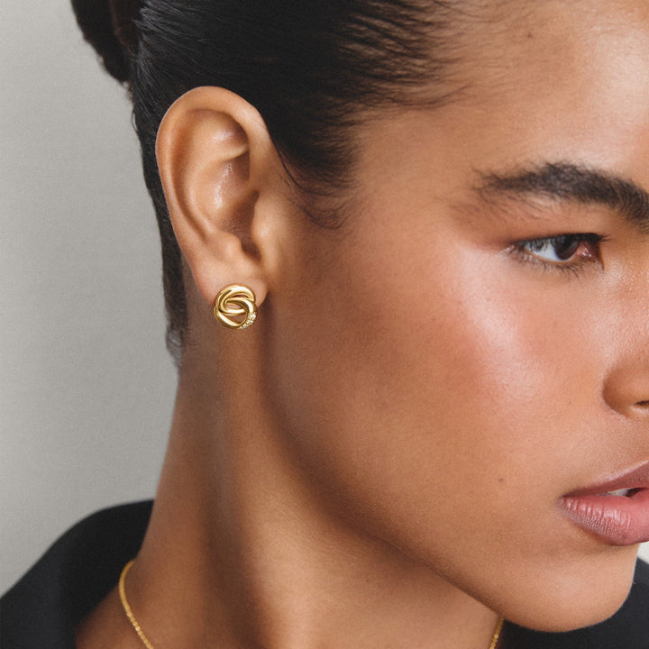 Thomas Sabo 18k Gold Plated Together Earstuds H2352-M01-14