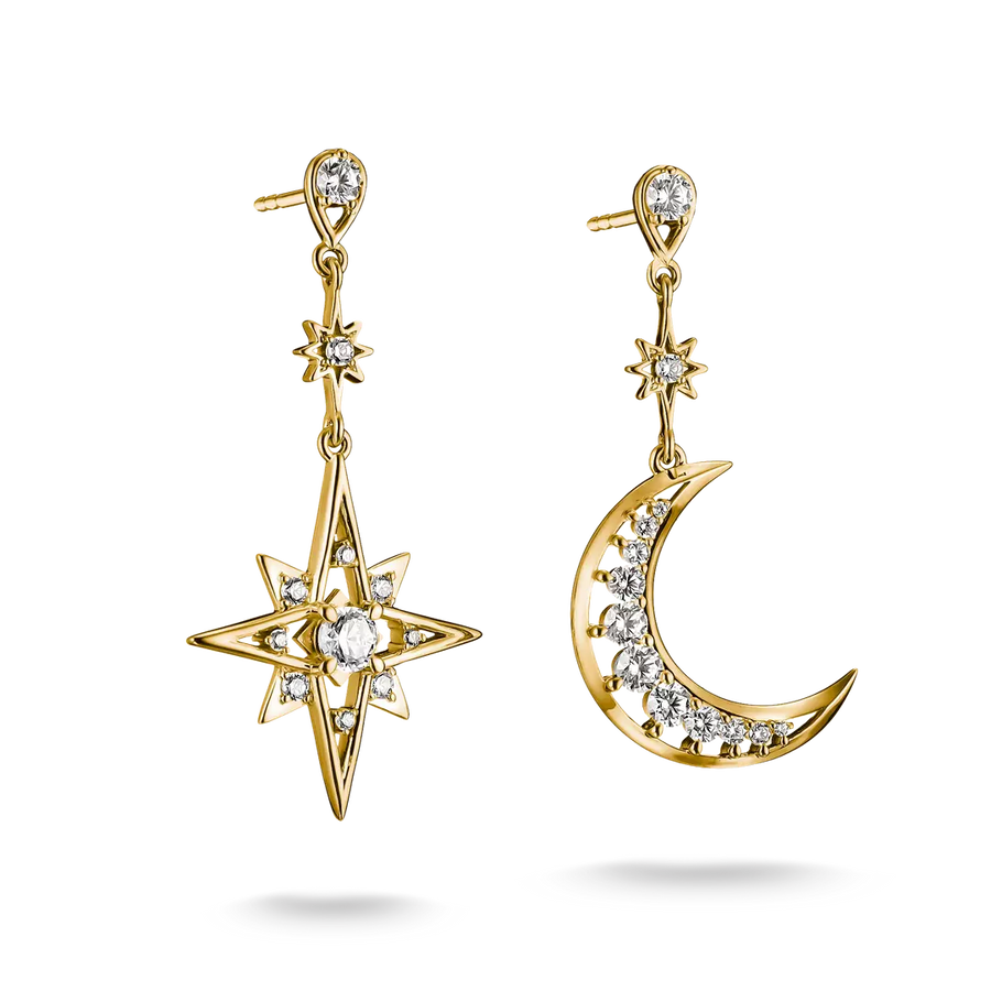Thomas Sabo Midnight Sky 18ct Gold Plated Earrings H2379-M01-14