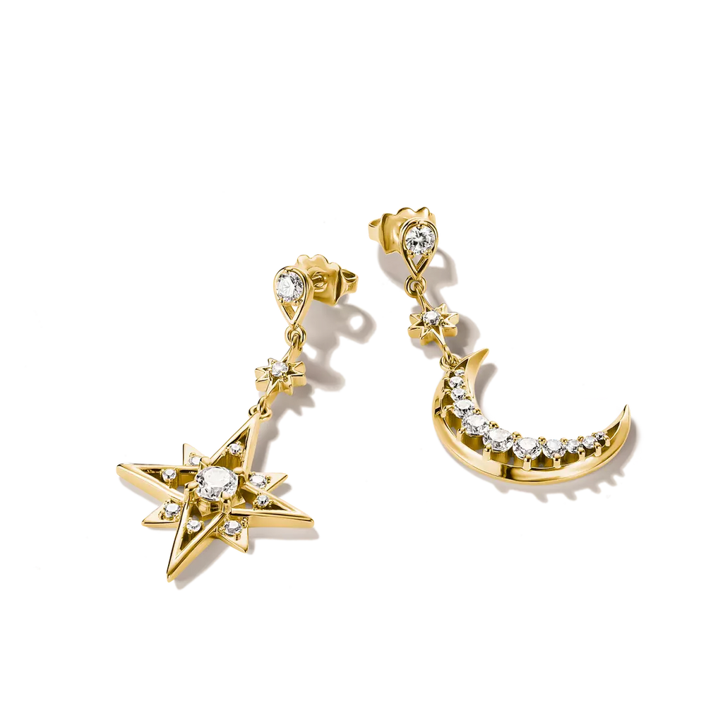 Thomas Sabo Midnight Sky 18ct Gold Plated Earrings H2379-M01-14