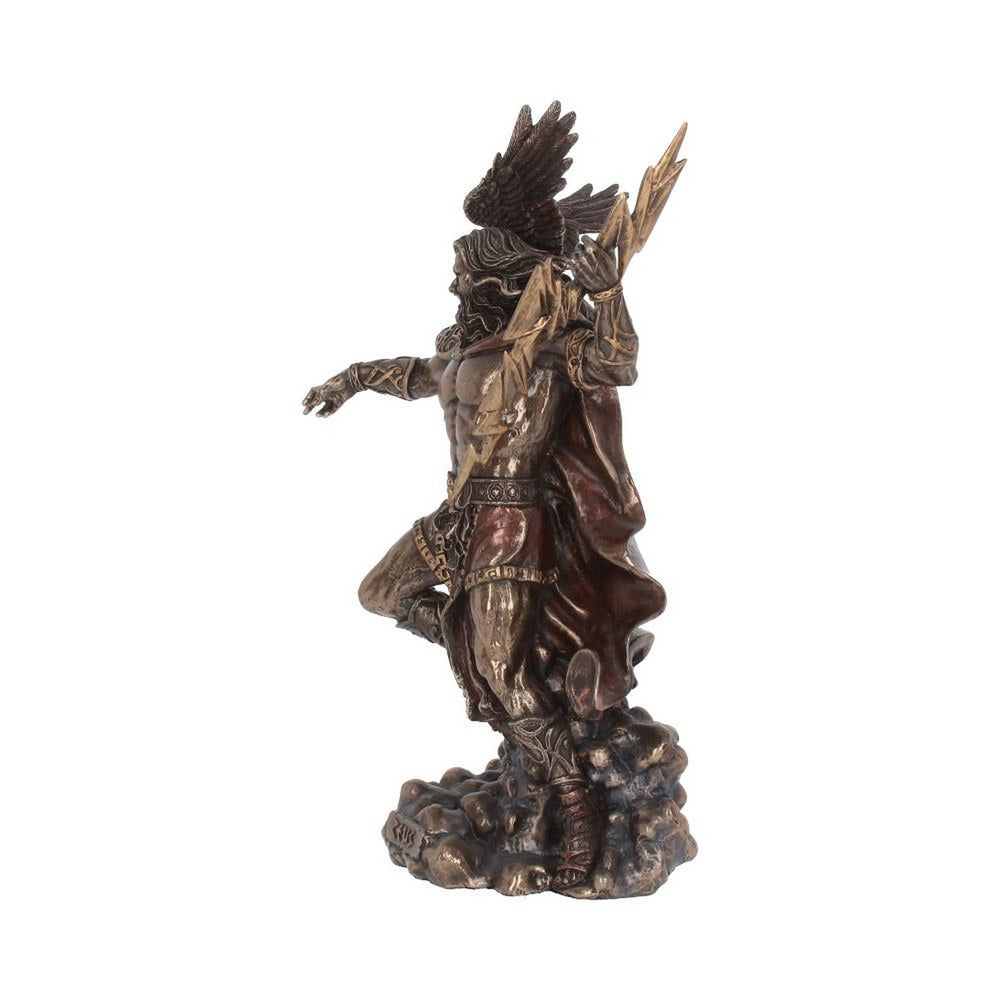 Bronzed Zeus King Of The Greek Gods 30cm H2427G6