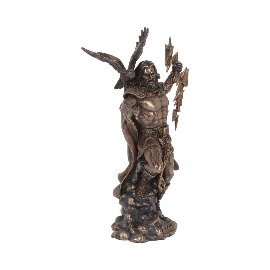 Bronzed Zeus King Of The Greek Gods 30cm H2427G6