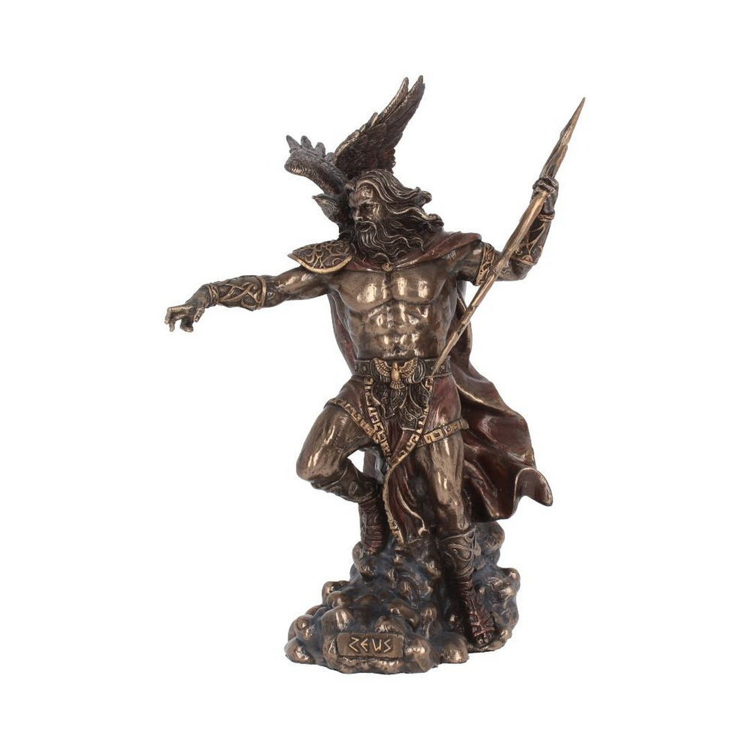 Bronzed Zeus King Of The Greek Gods 30cm H2427G6