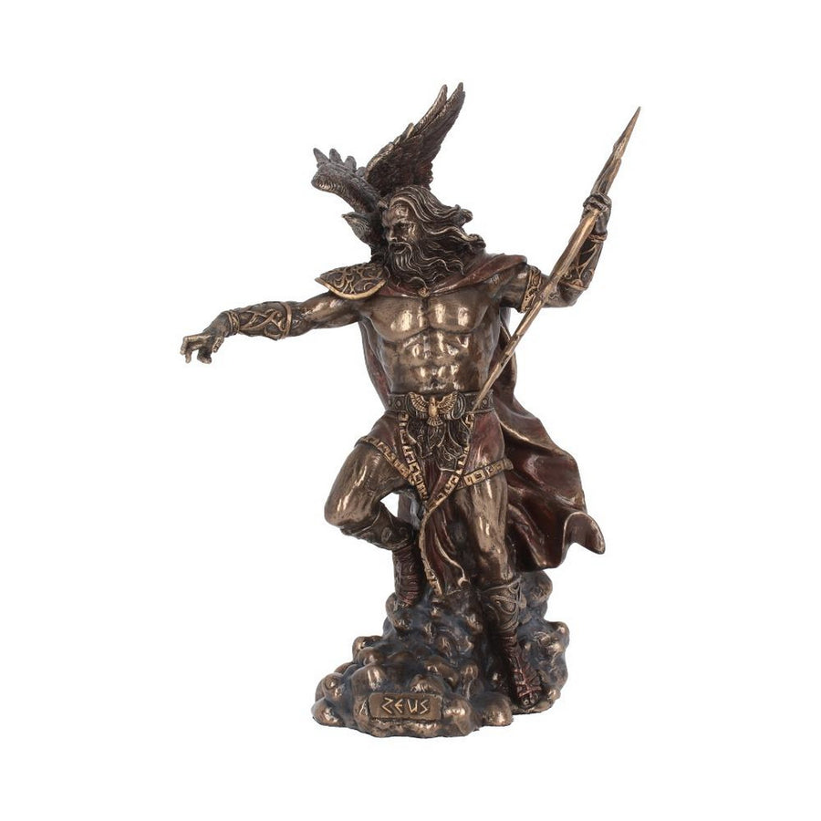 Bronzed Zeus King Of The Greek Gods 30cm H2427G6