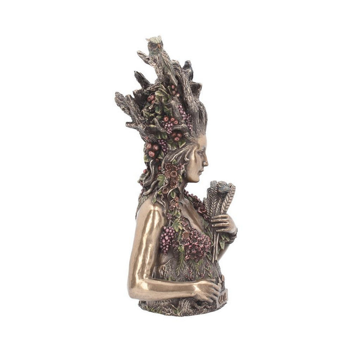 Bronzed Mother Earth Gaia Bust 26cm H2432G6