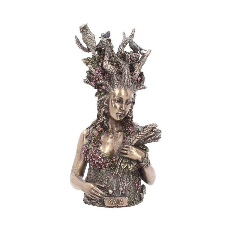 Bronzed Mother Earth Gaia Bust 26cm H2432G6
