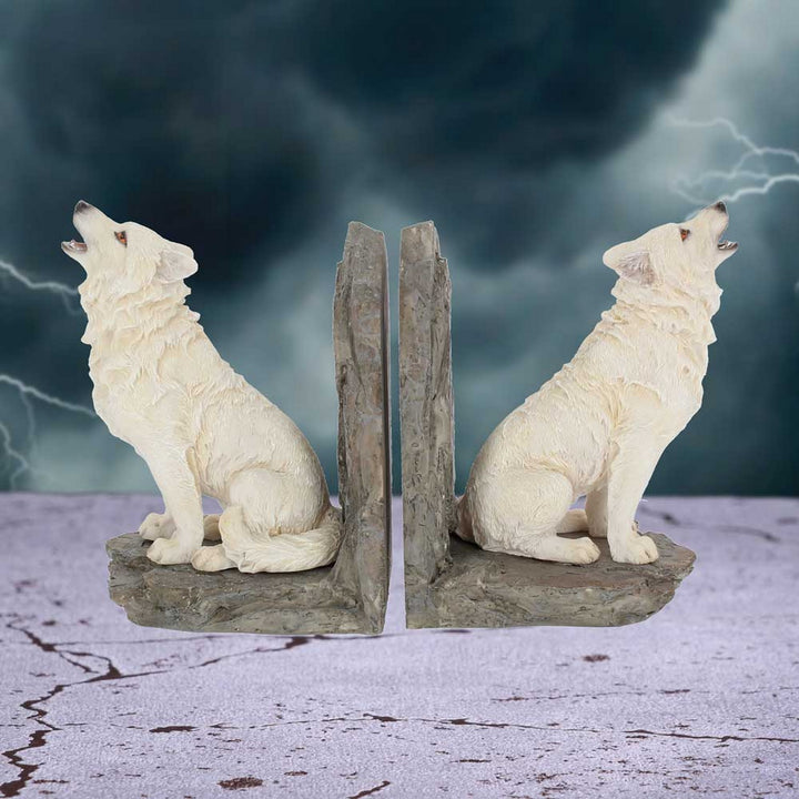 Wardens of the North White Wolf Bookends H2522G6