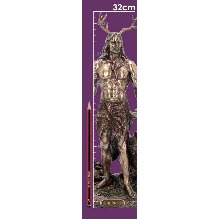 Herne and Animals Folklore Bronzed Figurine H3143H7