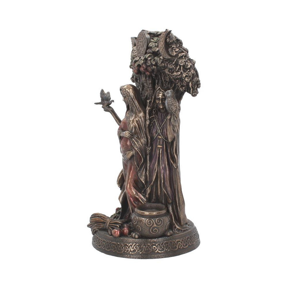 Bronzed Maiden, Mother, Crone Triple Moon Figurine H3151H7